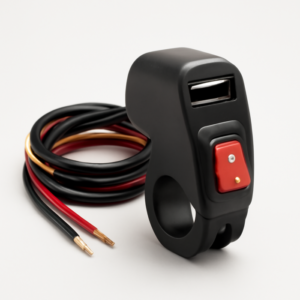 12V 7/8 Universal Handlebar On Off Switch with USB Charger