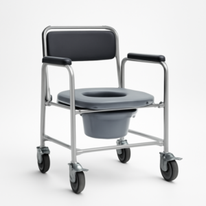 Mobile Commode Chair with Wheels